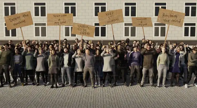 "Protesters and voters during the Italian Citizenship Referendum 2025 in Rome"
